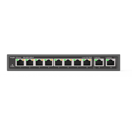 SWITCH 8 ports 100 Mbps + 2 ports de liaison montante 1000 Mbps,8 ports POE/POE+  Gamme de switchs Reyee 86,48 €Gamme de swit...