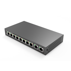 SWITCH 8 ports 100 Mbps + 2 ports de liaison montante 1000 Mbps,8 ports POE/POE+