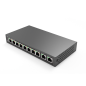 SWITCH 8 ports 100 Mbps + 2 ports de liaison montante 1000 Mbps,8 ports POE/POE+