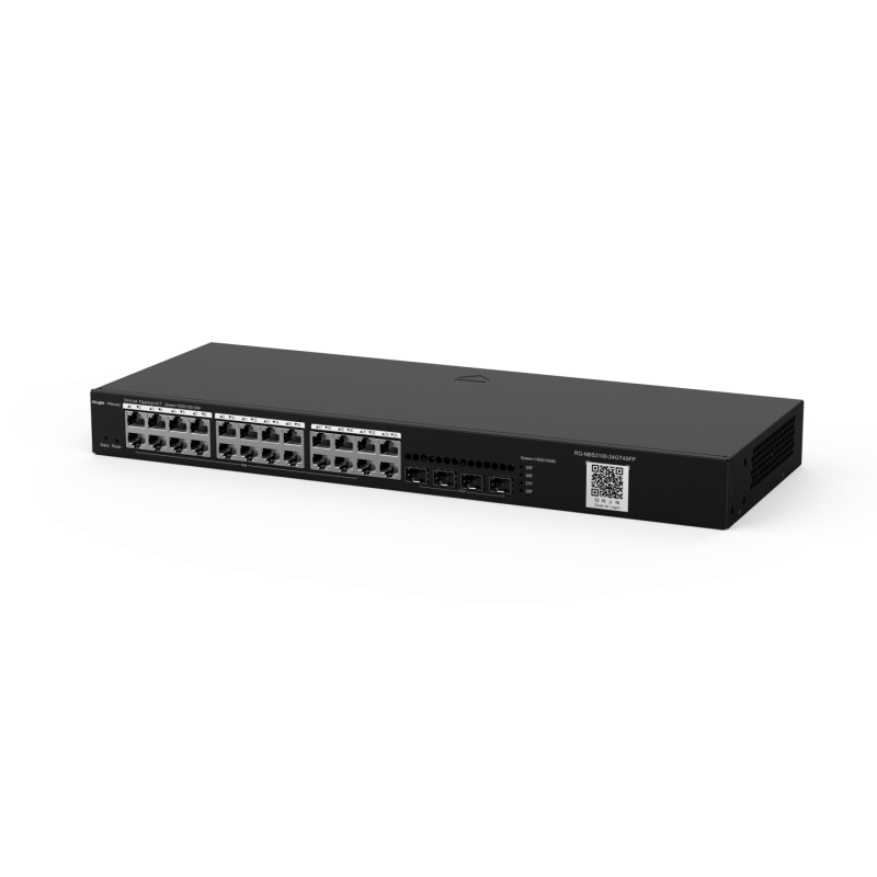 SWITCH MANAGEABLE GIGABIT L2 24 PORTS, 24 PORTS GIGABIT RJ45, 4 EMPLACEMENTS SFP