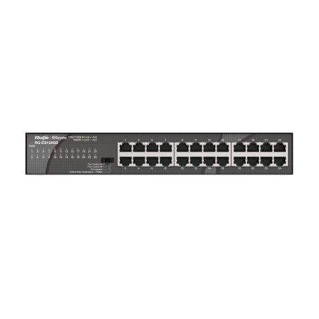 SWITCH EN MÉTAL NON MANAGEABLE AVEC 24 PORTS 10/100/1000 BASE-T REYEE