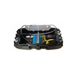 Boitier d'épissurage Optique 24 FO avec support 24 SC (cassettes et accessoires) OPTICUBE Boitiers d'épissurage avec traversé...