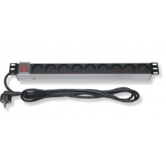 Réglette d'alimentation multiprises 19 - 1 inter lumineux, 9 prises 2P + terr  Bandeaux de Pc et PDU 38,12 €Bandeaux de Pc et...