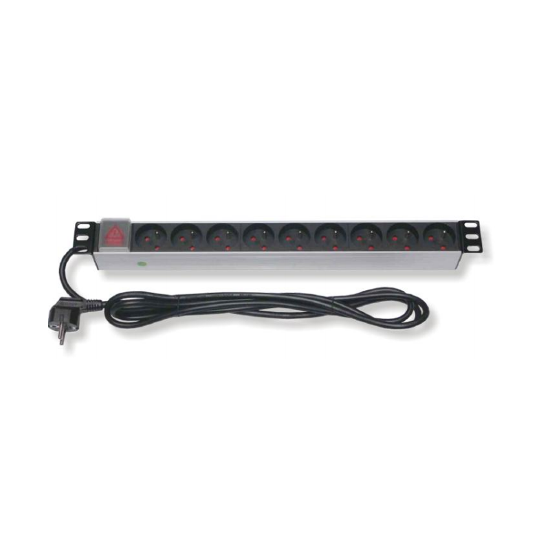Réglette d'alimentation multiprises 19 - 1 inter lumineux, 9 prises 2P + terr  Bandeaux de Pc et PDU 38,12 €Bandeaux de Pc et...