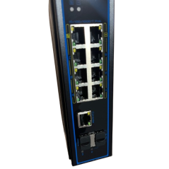 SWITCH INDUSTRIEL 8 PORTS POE 10/100/1000 MANAGE L2 2 PORTS BT