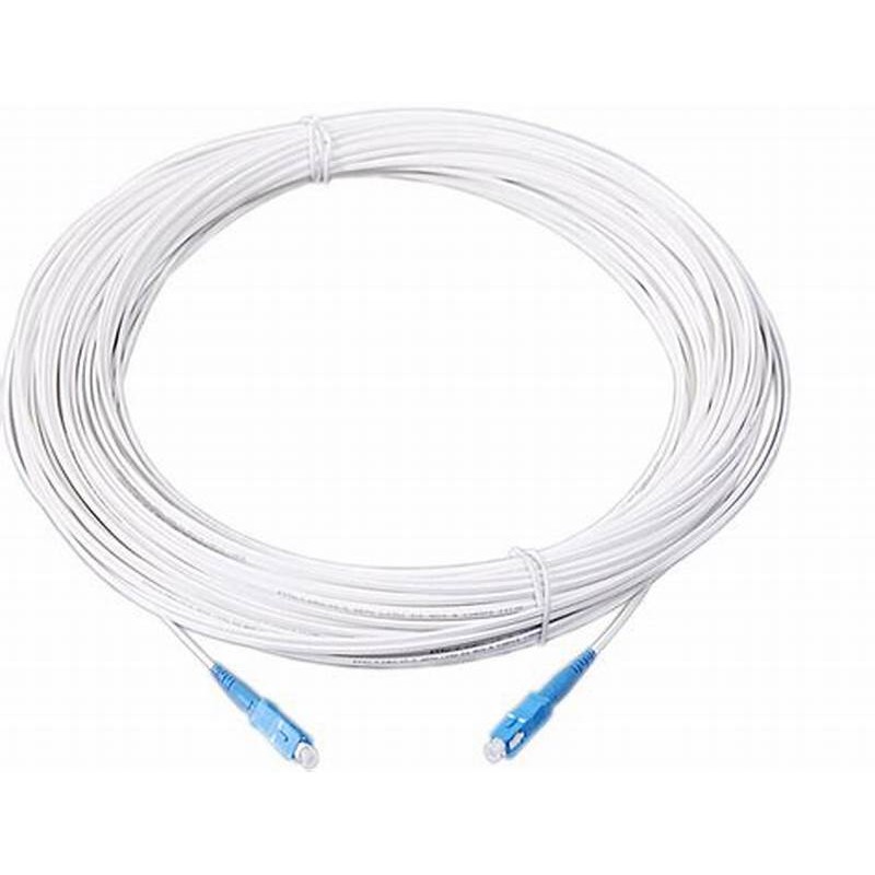 Jarretière optique mono G657 A SCUPC/SCUPC simplex gaine blanche renforcée 5  m