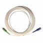 Jarretière optique mono G657 A SCUPC/SCAPC simplex gaine blanche renforcée 2 m