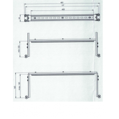 Support 19 Rail DIN Profondeur réglable 100/150mm