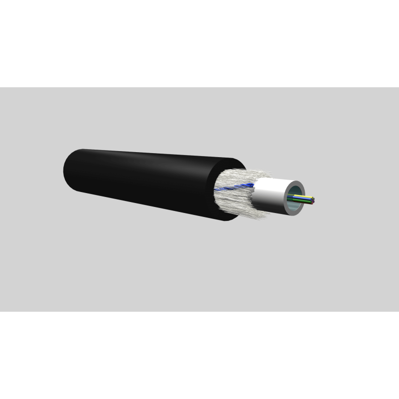 Câble unitube intérieur/extérieur 24FO 50/125 OM4  armé fibre de verre LSOH