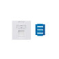 Plastron plat 1 port 45 X 45 avec volet