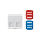 Plastron incliné 2 ports 45 X 45 avec volet