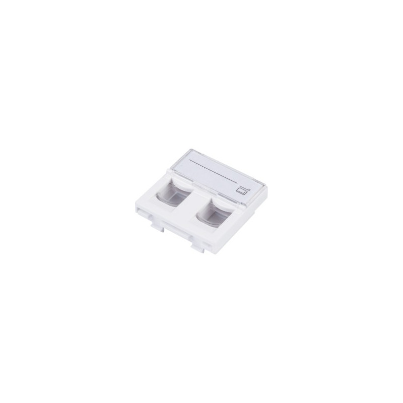 PLASTRON DOUBLE 45X45 MM BLANC KEYSTONE