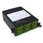 Module HD MPO-LC/APC Elite 24FO SM Green Pol A/C, avec volets (2x MPO-12 vers 6x
