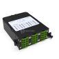 Module HD MPO-LC/APC Elite 24FO SM Vert Pol B, avec volet (2x MPO-12 vers 6x LC