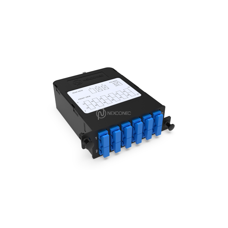 HD Module MPO-SC Elite 12FO SM Blue Pol A/C (1x MPO-12 vers 6x SC Duplex)