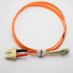 Jarretière optique 50/125 OM2 LC/SC duplex Zipp, orange, LONGUEUR A CHOISIR