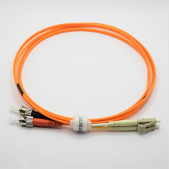 Jarretière optique 50/125 OM2 LC/ST duplex Zipp, orange, LONGUEUR A CHOISIR
