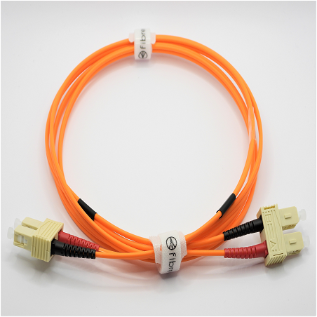 Jarretière optique 50/125 OM2 SC/SC duplex Zipp, orange, LONGUEUR A CHOISIR