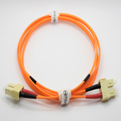 Jarretière optique 62.5/125 OM1 SC/SC duplex Zipp, orange, LONGUEUR A CHOISIR