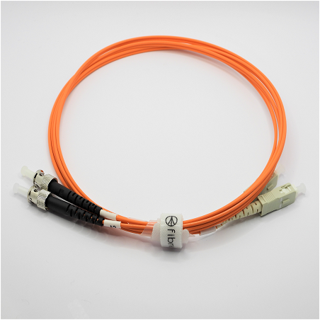 Jarretière optique 62.5/125 OM1 SC/ST duplex Zipp, orange, LONGUEUR A CHOISIR