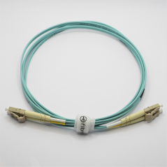 Jarretière optique 50/125 OM3 LC/LC duplex Zipp, turquoise LONGUEUR A CHOISIR