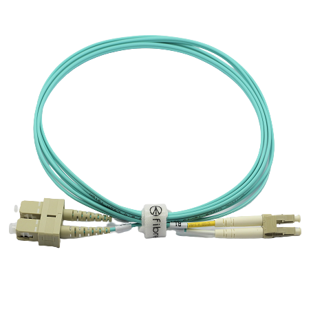 Jarretière optique 50/125 OM3 LC/SC duplex Zipp, turquoise, LONGUEUR A CHOISIR  Cordons OM3 7,90 €Cordons OM3