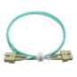 Jarretière optique 50/125 OM3 SC/SC duplex Zipp, turquoise, LONGUEUR A CHOISIR