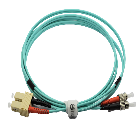 Jarretière optique 50/125 OM3 SC/ST duplex Zipp, turquoise, LONGUEUR A CHOISIR  Cordons OM3 7,73 €Cordons OM3