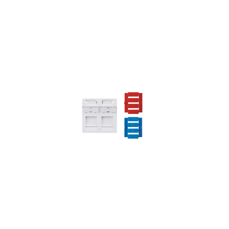 Plastron plat 2 ports 45 X 45 avec volet