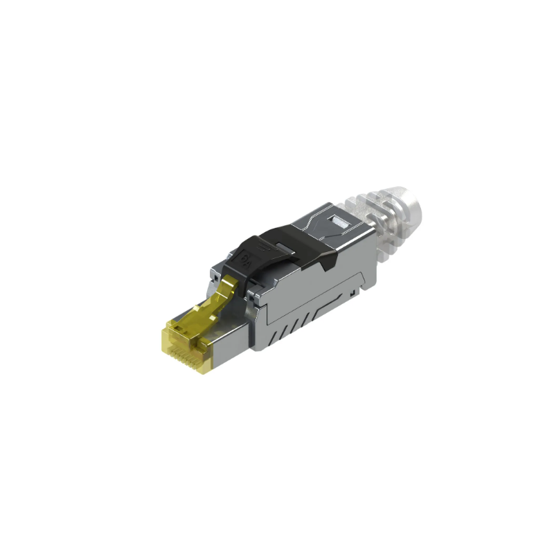Noyaux male RJ45 Cat6A S/FTP 2 manchons sans outils L48mn Câble 23-26AWG