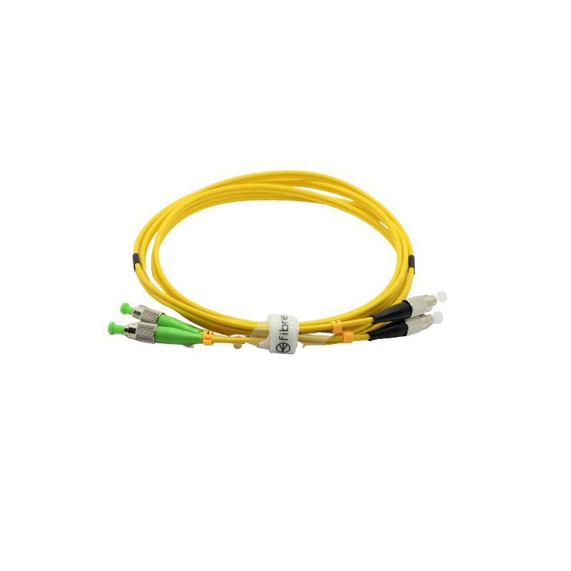 Jarretière optique mono FCAPC/FCPC duplex Zipp jaune  Cordons mono duplex 11,40 €Cordons mono duplex