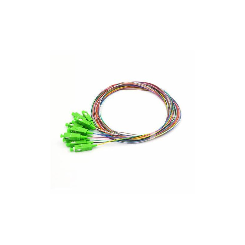 Pack 12 Pigtails couleurs monomode Easystrip SCAPC 2M G652 9/125 900 µm