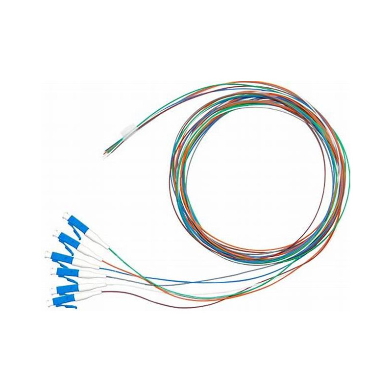 Pack 6 Pigtails couleurs monomode Easystrip LCPC 2M G652 9/125 900 µm