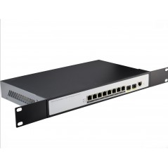 Switch PoE+ at géré 8 ports 10/100/1000 Mbps avec 2 Ports Gigabit SFP alim 120 W  Switchs rackables 128,00 €Switchs rackables