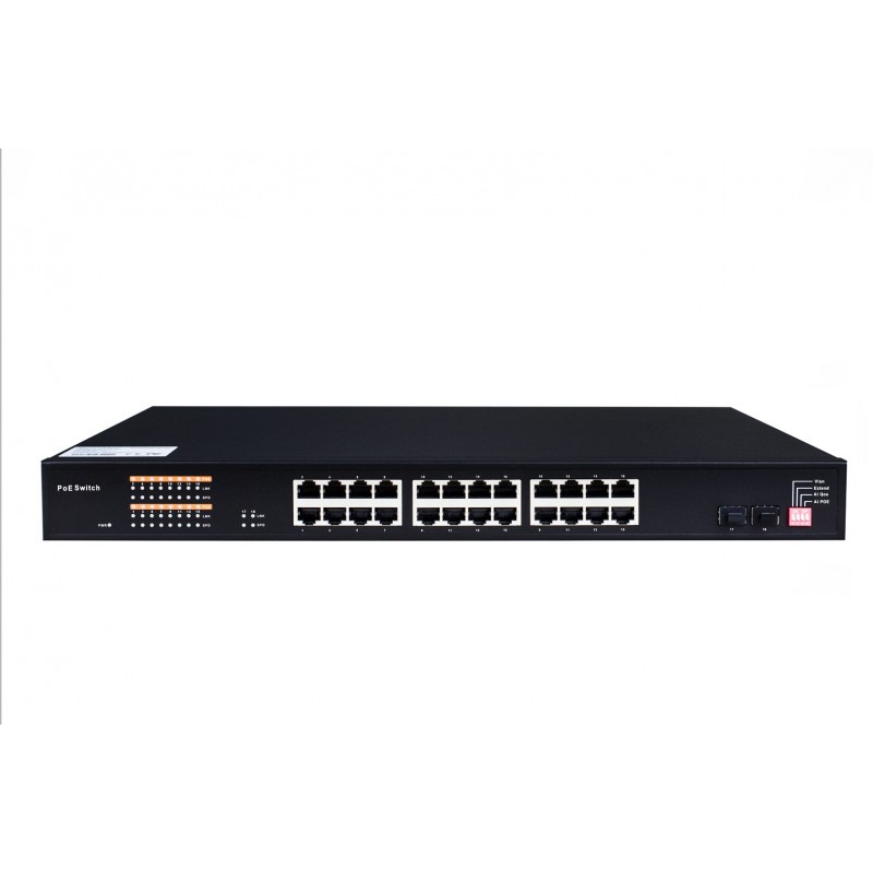 switch non géré 24 ports 10/100/1000T+ 2 ports SFP  Switchs rackables 146,00 €Switchs rackables