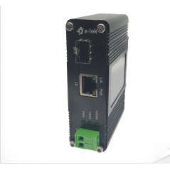 convertisseur de media POE+ industriel 10/100/1000 vers SFP 30 W