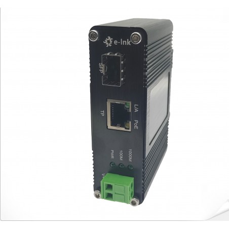 convertisseur de media POE+ industriel 10/100/1000 vers SFP 30 W