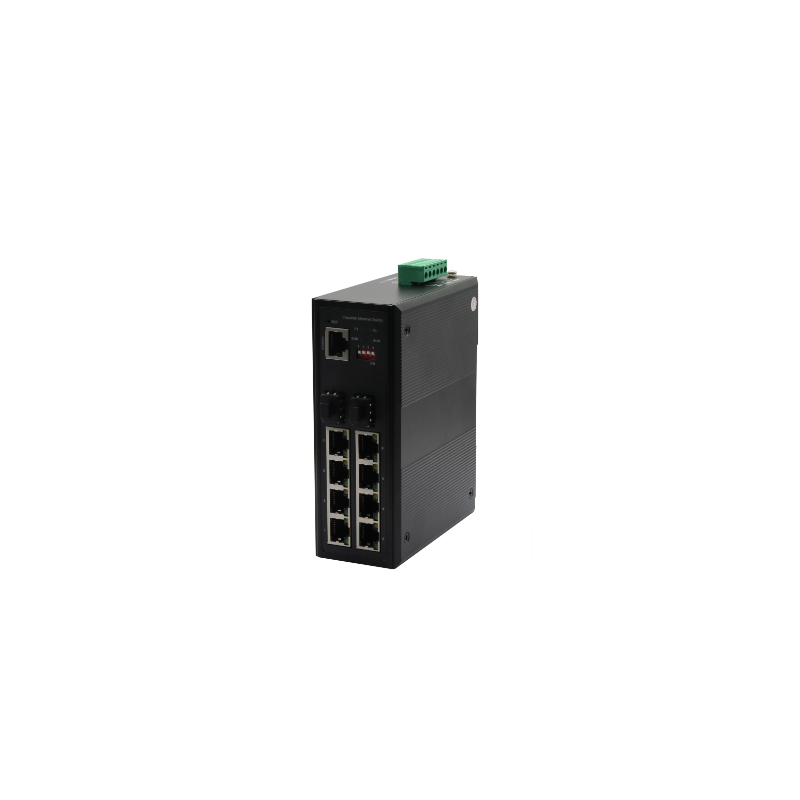 Switch PoE industriel géré 8 ports 10/100/1000 Mbps avec 2 Ports Gigabit SFP