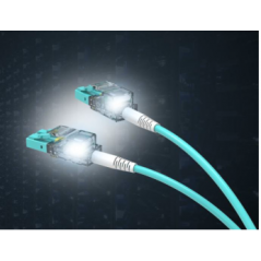 Jarretière optique OM3 LC/LC tracable led USB C duplex Zipp, turquoise, 2 m FIBREOS Cordons OM3 18,35 €Cordons OM3