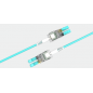 Jarretière optique OM3 LC/LC  tracable led USB C duplex Zipp, turquoise, 2 m