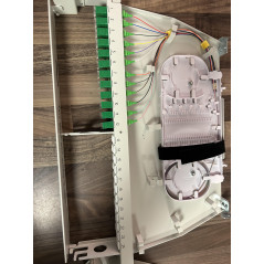 Tiroir optique pivotant équipé de 12 traversées et 12 pigtails SCAPC G657  Tiroirs optiques équipés 87,00 €Tiroirs optiques é...