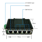 mini Switch industriel 4 ports 10/100/1000 POE at + 1 port 100/1000