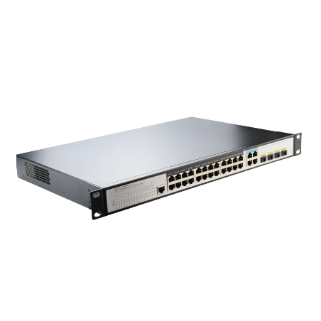 Switch managé L2+ 24 ports 10/10/1000 POE at + 4 ports combo sfp / giga
