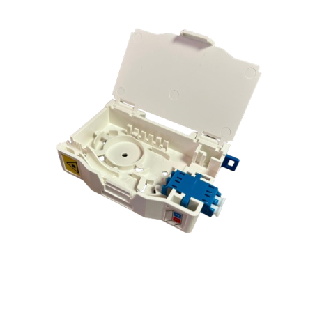 boitier modulaire pour rail  din 2 ports format SC ou LC  livré vide ( pto )