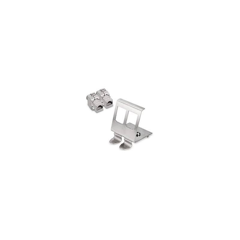 Support 2 RJ45 sur raill DIN