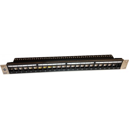 19 Panneau vide 24xRJ45 Noir (avec terre)