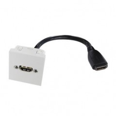 Plastron 45x45 HDMI F/F avec câble 0.20m  Plastrons RJ45 et accessoires 19,99 €Plastrons RJ45 et accessoires