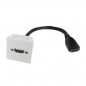 Plastron 45x45 HDMI F/F avec câble 0.20m