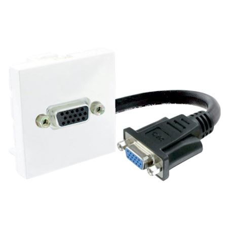 Plastron 45x45 HD15- VGA F/F avec câble 0.20m  Plastrons RJ45 et accessoires 15,62 €Plastrons RJ45 et accessoires