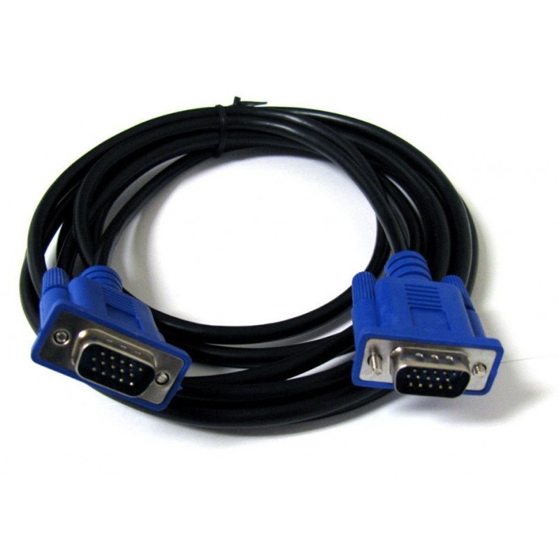 Cordon écran VGA HD 15 M/M Haute Qualité connecteurs Or et ferrites 10.00m